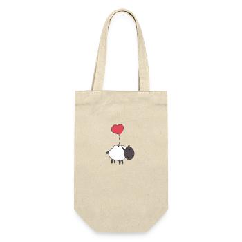Ein Herz für Schafe - Geschenk - Geschenkidee - Geschenkbeutel für Flaschen - Natur - Vorne