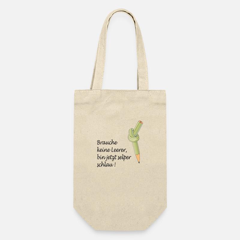 Schule - Geschenkbeutel für Flaschen - Natur