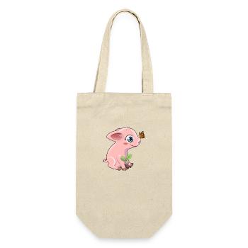 Cochon avec un papillon - Sac à bouteille - nature - Devant
