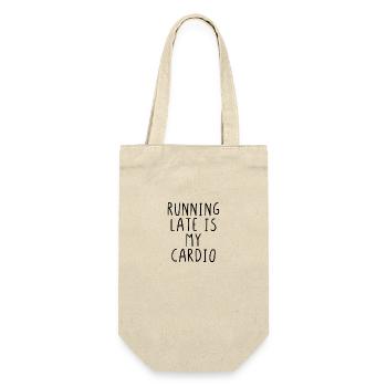 Le retard est mon cardio - Sac à bouteille - nature - Devant