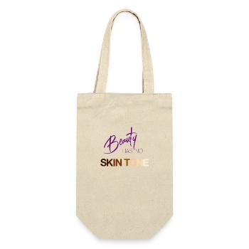 Beauty has no Skin tone - Geschenkbeutel für Flaschen - Natur - Vorne