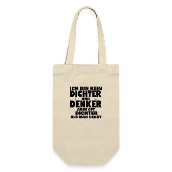 ICH BIN KEIN DICHTER - Geschenkbeutel für Flaschen - Natur - Vorne