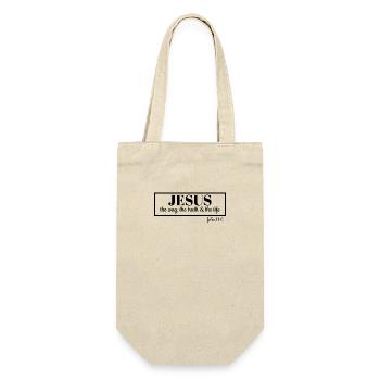 Johannes 14: 6 Bibelvers Jesus ist der Weg, auf dem die Wahrheit lebt - Geschenkbeutel für Flaschen - Natur - Vorne