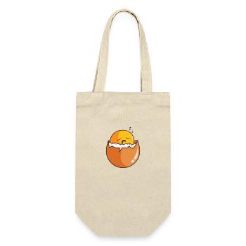 Sleepy Egg Sweet Funny Egg Scrambled Eggs Fried Egg - Gift Bag for Bottles - nature - Front