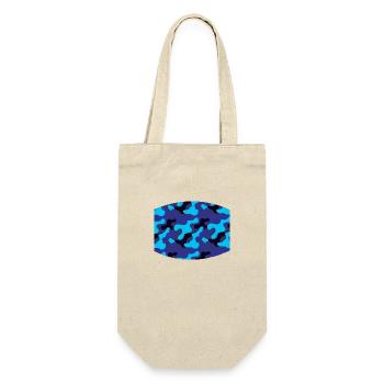 blue camouflage pattern - Gift Bag for Bottles - nature - Front