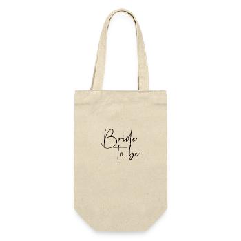 Bride to be - Geschenkbeutel für Flaschen - Natur - Vorne