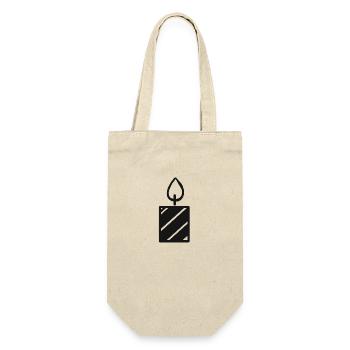 Candle candle candlelight gift - Gift Bag for Bottles - nature - Front