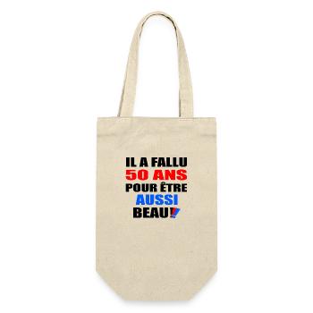 Il a fallu 50 ans pour être aussi beau t-shirt - Sac à bouteille - nature - Devant