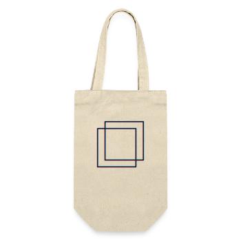 2 squares square - Gift Bag for Bottles - nature - Front