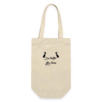 You better stay Clean - Geschenkbeutel für Flaschen - Natur - Vorne