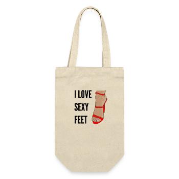 I love sexy feet - Gift Bag for Bottles - nature - Front