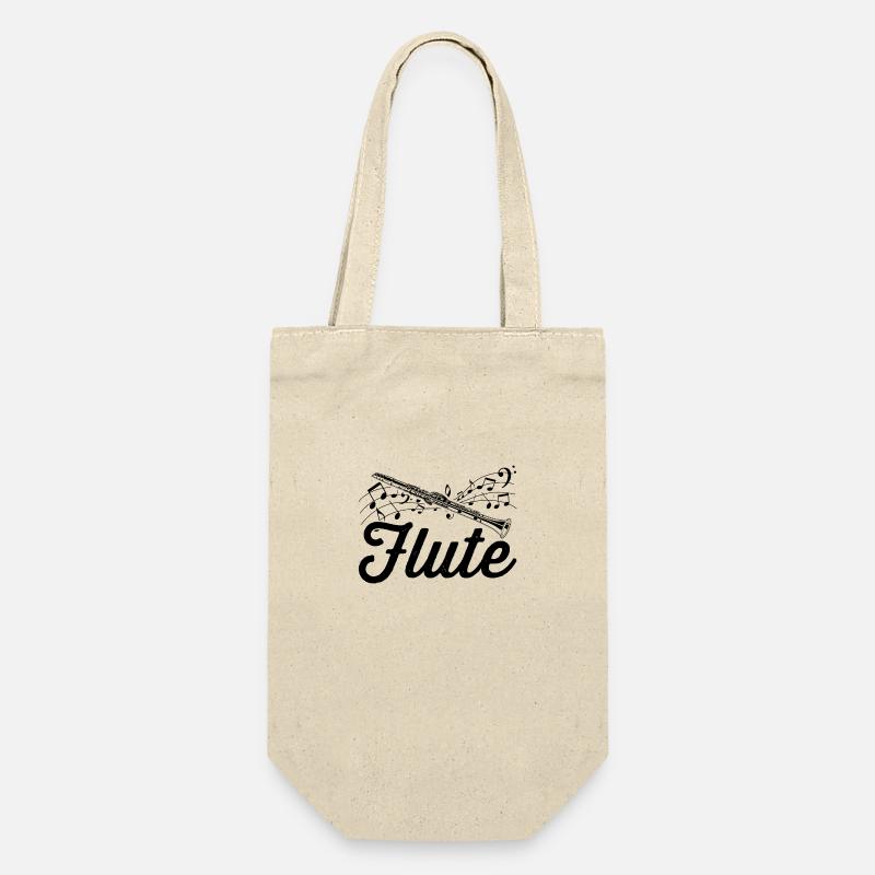 Flötist Musiker | Querflöte Orchester Geschenkidee - Geschenkbeutel für Flaschen - Natur