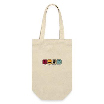 Bobsleigh Bobsleigh Eat Sleep Saying Retro Funny - Gift Bag for Bottles - nature - Front