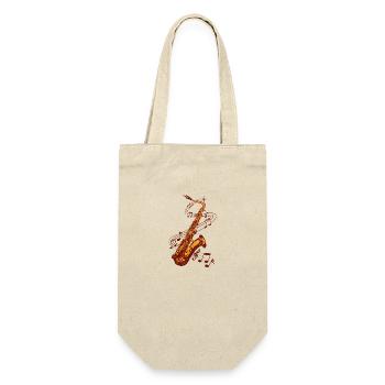 Saxophone musician - Gift Bag for Bottles - nature - Front