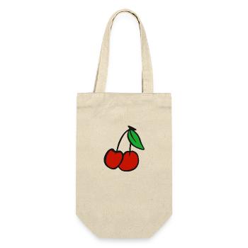 Cherry fruit cherries orchard healthy fruit - Gift Bag for Bottles - nature - Front