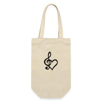 Clef Heart Singer Musique Dance Sing - Sac à bouteille - nature - Devant