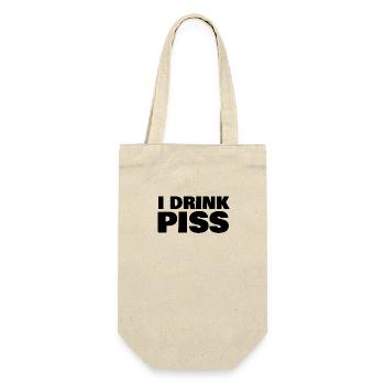 i drink piss - Geschenkbeutel für Flaschen - Natur - Vorne