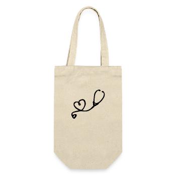 Doctor Heart Doctor Gift Nurse Doctor - Gift Bag for Bottles - nature - Front