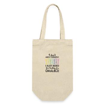 Ukulele retro saying joke ukulele lessons - Gift Bag for Bottles - nature - Front