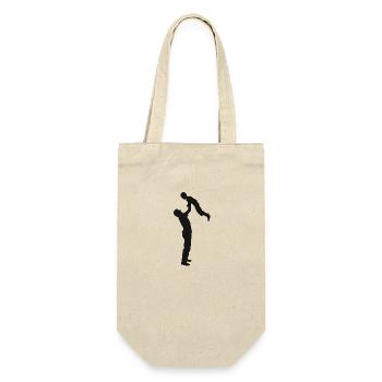 Family Dad Mom Sons Child Son Father Mother - Gift Bag for Bottles - nature - Front