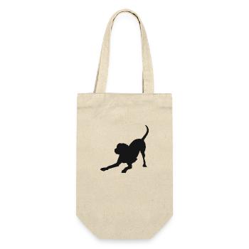 süßer Hund Retriever Hunde Chihuahua Dog Labrador - Geschenkbeutel für Flaschen - Natur - Vorne
