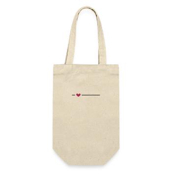 Line Heart Stroke Ornament - Gift Bag for Bottles - nature - Front