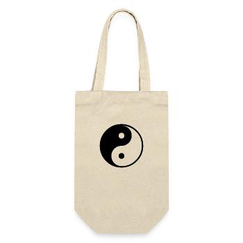 Yin Yang symbole transparent chi mantra yoga - Sac à bouteille - nature - Devant