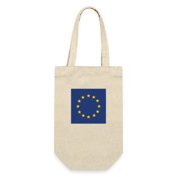 Europäische Flagge Geschenk - EU-EU-Flagge-Geschenk - Geschenkbeutel für Flaschen - Natur - Vorne