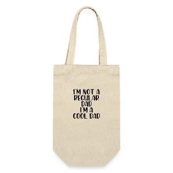 I´m not a regular dad I´m a cool dad - Geschenkbeutel für Flaschen - Natur - Vorne