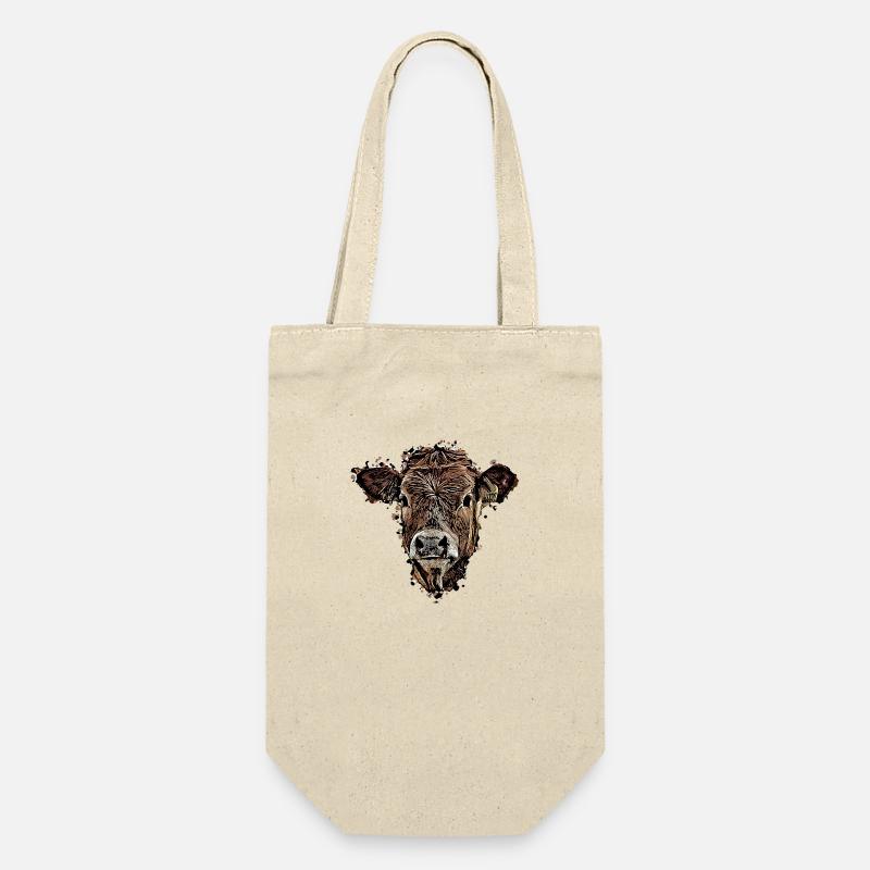 Vache - Sac à bouteille - nature