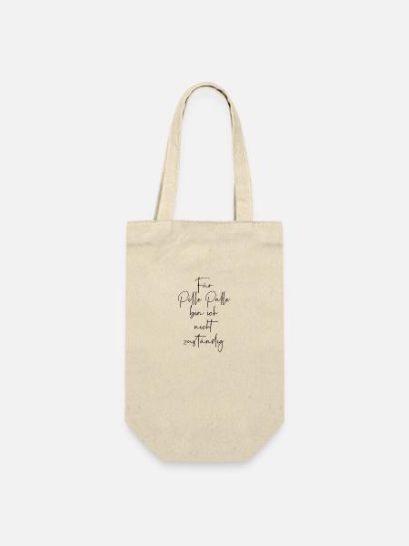 Für pille palle bin ich nicht zuständig - Geschenkbeutel für Flaschen - Natur