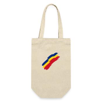 Rumänien Fahne Farben - Geschenkbeutel für Flaschen - Natur - Vorne