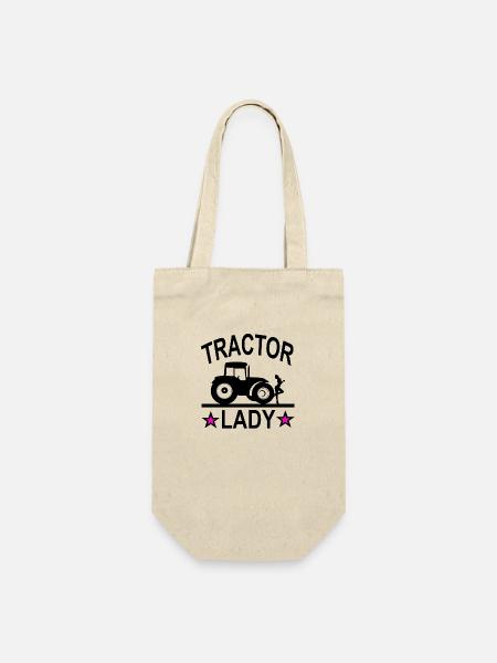 Traktor - Geschenkbeutel für Flaschen - Natur