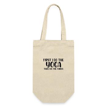 D’abord je fais le yoga puis je fais les choses - Sac à bouteille - nature - Devant