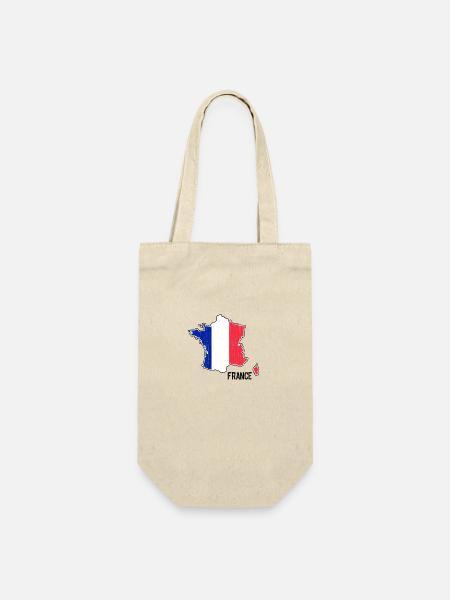 Plan de la carte du drapeau de la France - Sac à bouteille - nature