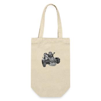Spyder schwarz - Geschenkbeutel für Flaschen - Natur - Vorne