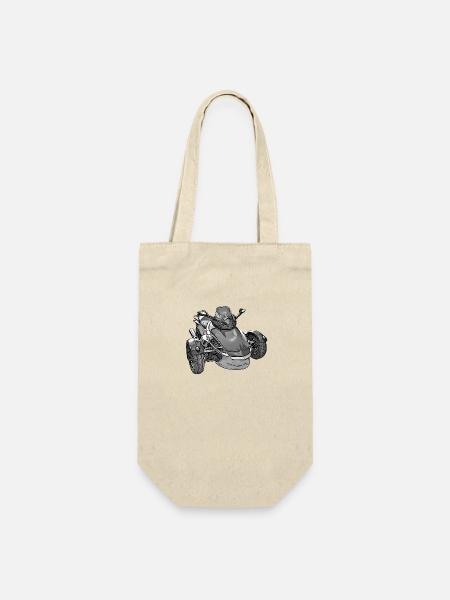 Spyder schwarz - Geschenkbeutel für Flaschen - Natur