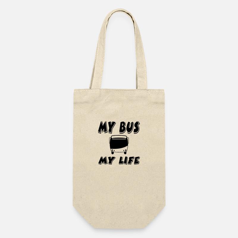 Bus - Geschenkbeutel für Flaschen - Natur