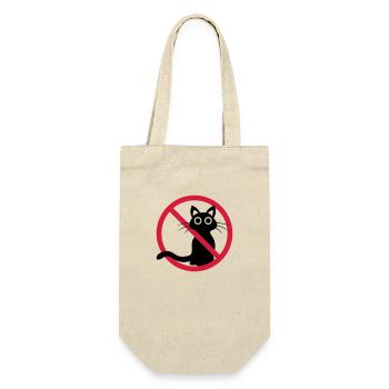 Schwarze Katze verboten - Geschenkbeutel für Flaschen - Natur - Vorne