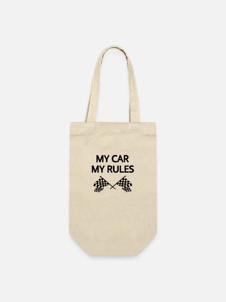 Auto - Geschenkbeutel für Flaschen - Natur