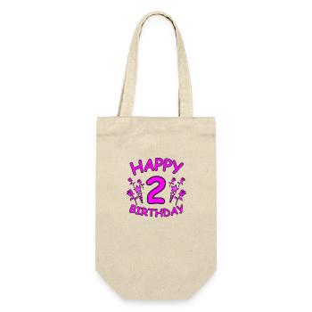 Birthday - Gift Bag for Bottles - nature - Front