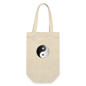 Ying und Yang - Geschenkbeutel für Flaschen - Natur - Vorne