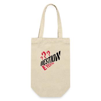 Verschwörung Question Everything - Geschenkbeutel für Flaschen - Natur - Vorne
