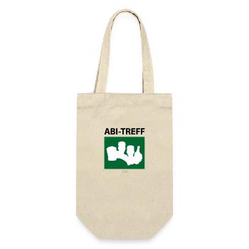 Bier Liga Logo ABI-Treff Jahr Blanko Grün 2 - Geschenkbeutel für Flaschen - Natur - Vorne
