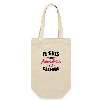Je suis une Animatrice qui déchire - Sac à bouteille - nature - Devant