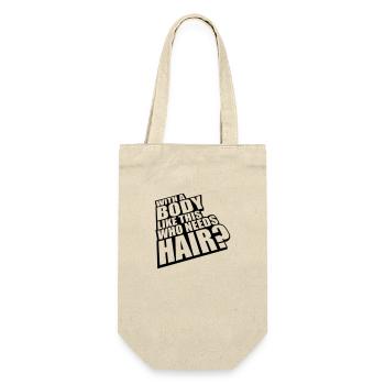 Qui a besoin de cheveux en disant - Sac à bouteille - nature - Devant