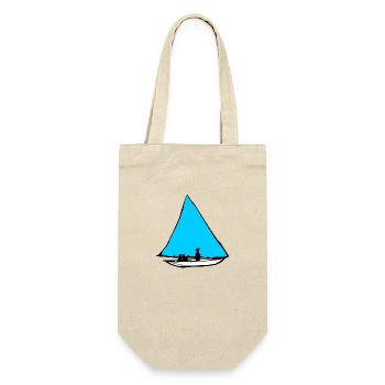 Blaues Segelboot Ernst Ludwig Kirchner Mueggelsee - Geschenkbeutel für Flaschen - Natur - Vorne