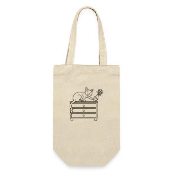 Flower vase knocked over evil cat - Gift Bag for Bottles - nature - Front