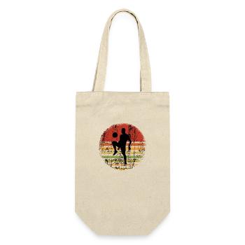 Footballer in retro vintage look - Gift Bag for Bottles - nature - Front