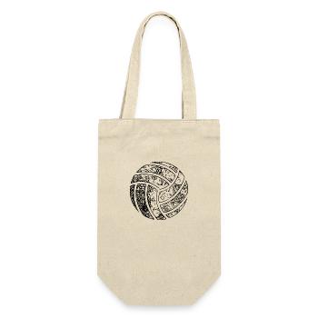 Vintage Volleyball - Vintages Handball Design - Gift Bag for Bottles - nature - Front